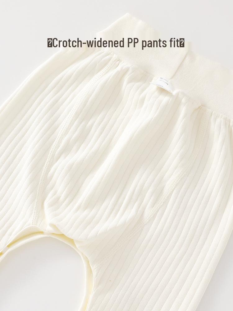 Infant High-Waist Cotton Pants - Big Butt, Belly Protection, Warm for Spring & Autumn