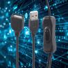 Double USB Output Charging Cord With Switcher For Home Office Use Flexible Lengths Fast Speed Power Supply