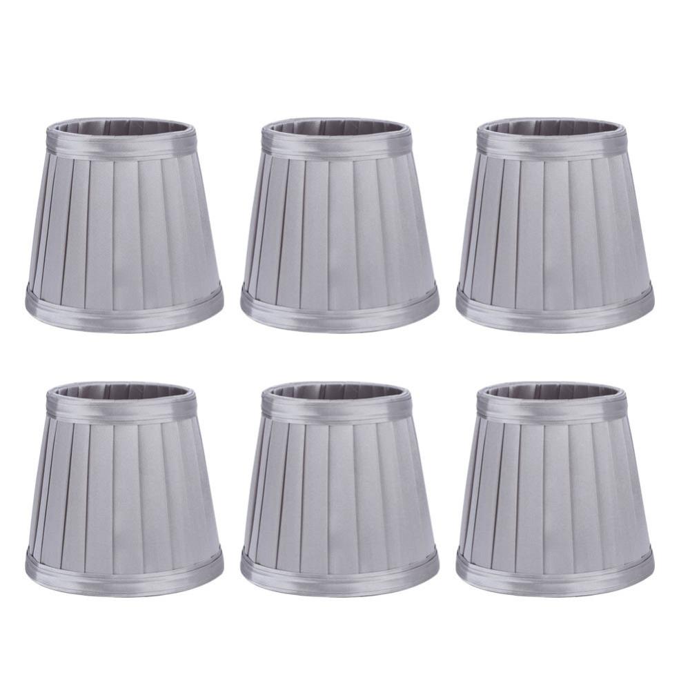 6PCS Clip On Design Lamp Cover 4.3 inch Height Small Lamp Shades Unique Lampshade Table Lamp