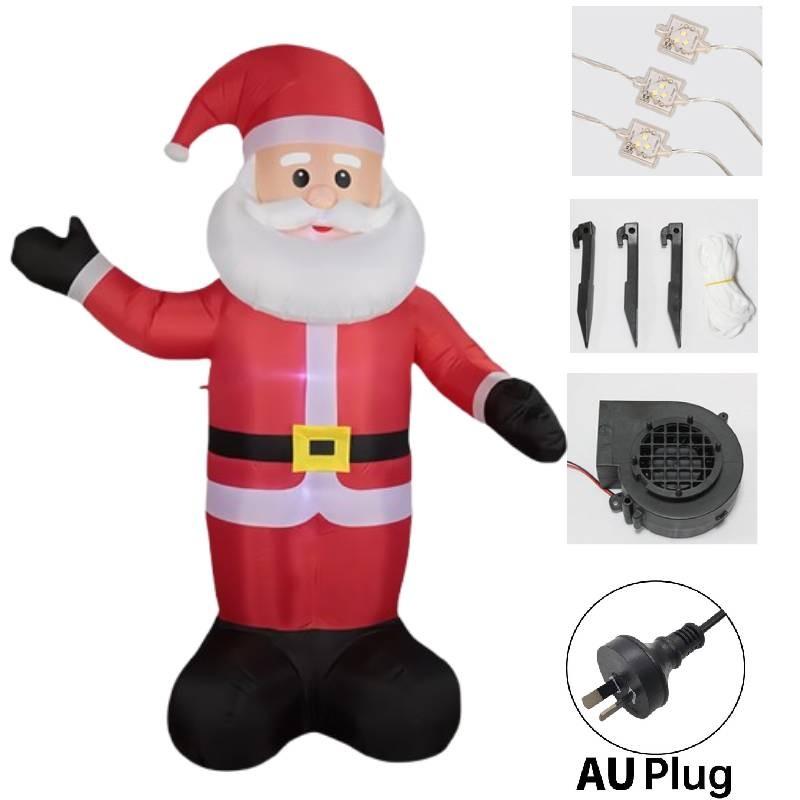 

Клаус Надувной Санта 4 фута высотой Рождественское украшение Рождественский двор Светодиодная подсветка Подарок AU