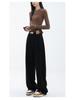 American Black Plus Size High Waist Wide Leg Jeans for Women