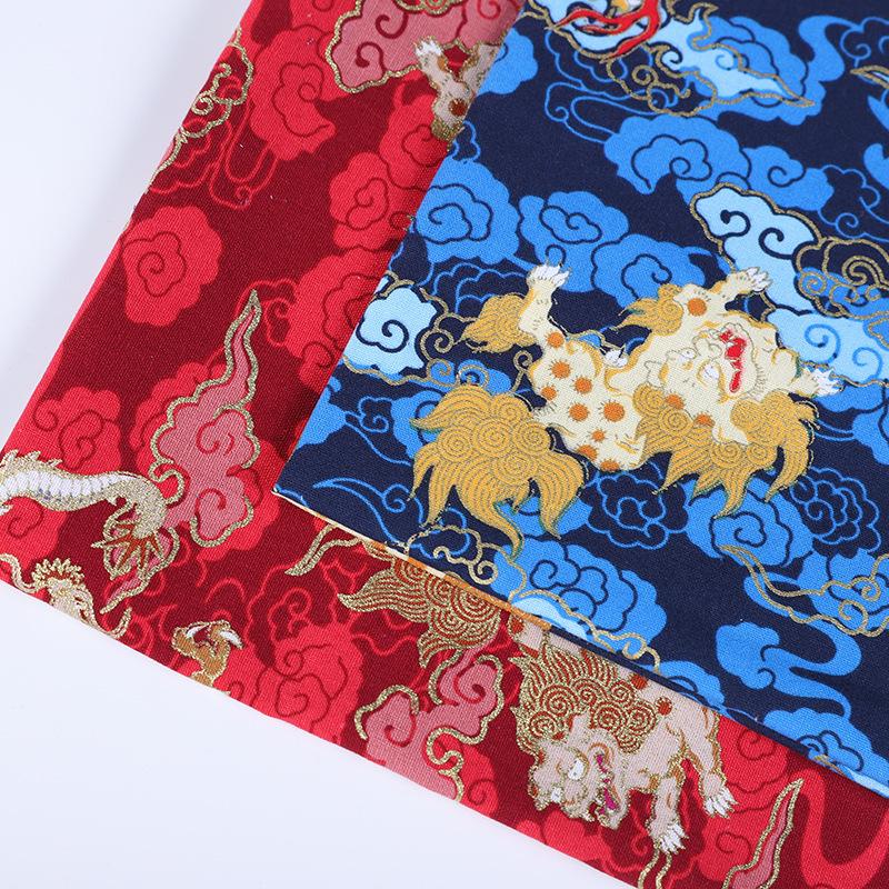 100*148cm Chinese Dragon Design Brocade Jacquard Satin Fabric For Cheongsam Kimono Sewing Diy Bag Handmade Patchwork Fabric
