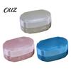 Portable Travel Jewelry Case Velvet Mini Ring Box, Multi Slots Soft Inner Organizer, Small Organizer for Earrings Oval Shape Storage Wedding Proposal