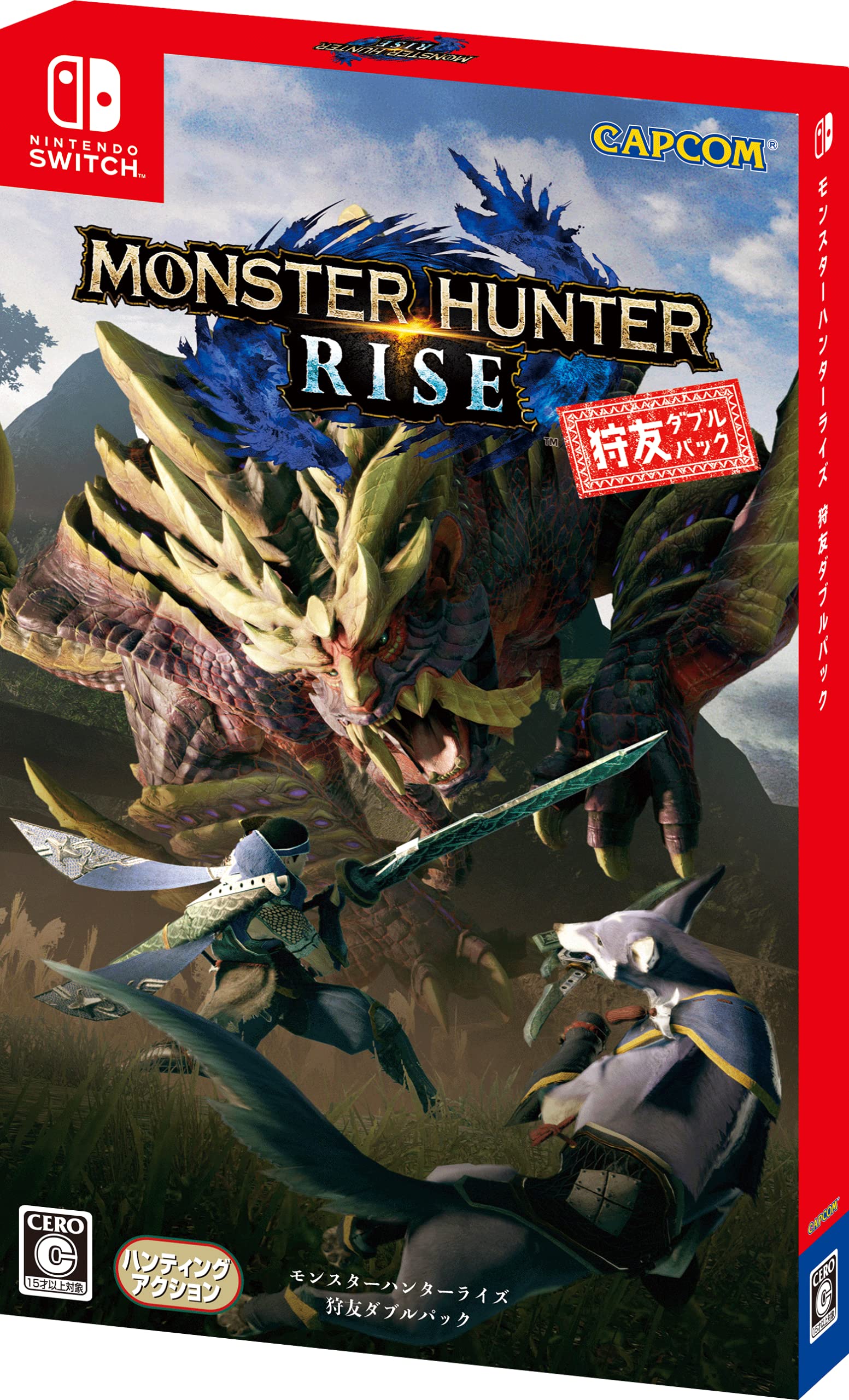 Monster Hunter Rise Hunter s Buddy Double Pack - Switch (Includes limited-quantity bonus items: layered armor sets for  Palico  and  Palamute  (2 sets