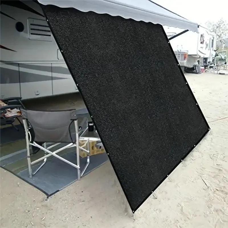 Extra-Large Black Sunshade Net With Grommets - Hdpe Mesh Fabric For Greenhouses, Patios, Plants, Gazebos & Porches