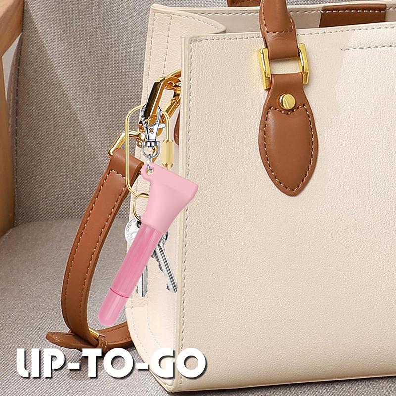 Pratik Silikon Anahtarlık Kapağı Dudak Parlatıcısı Aksesuarları Taşınabilir Dayanıklı Tutucu Anahtarlık Ruj Saklama Kapağı İçin Uyumlu