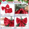 Christmas Tree Topper Bow Long Streamers Ribbon Extra Large Multipurpose Bow Indoor Decoration Holiday Creative Ornament