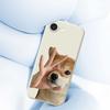 For iPhone 16e Case Pinch Dog Mouth Pattern Printing Straight Edge TPU Phone Back Cover
