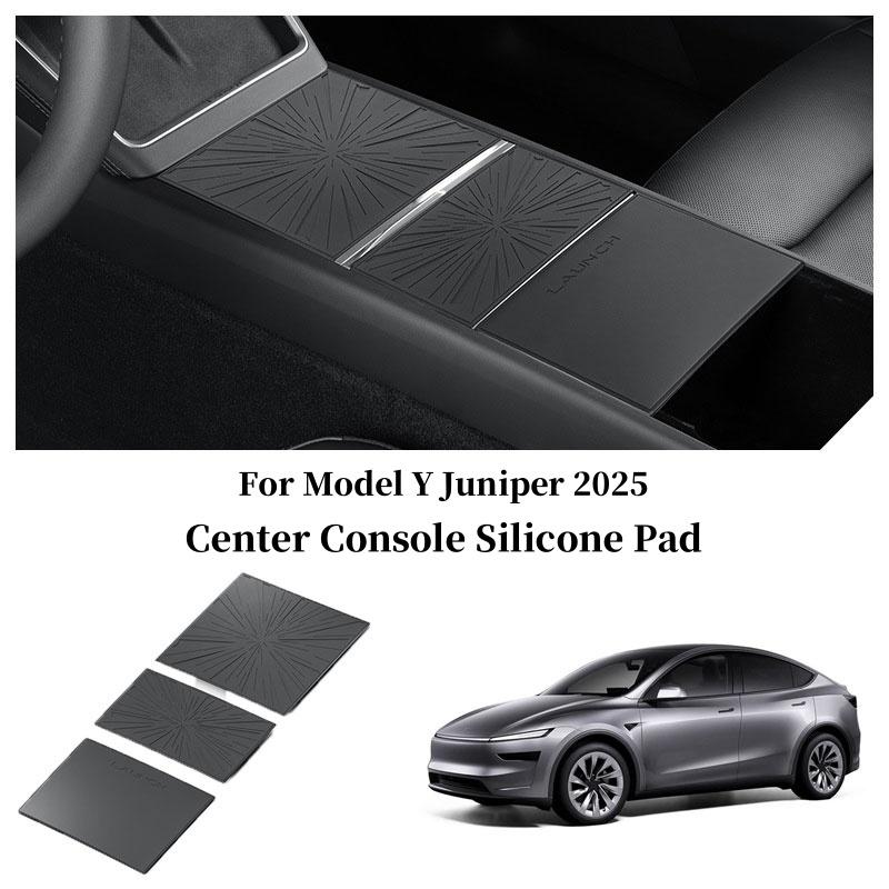 For Tesla Model Y Juniper Silicone Central Control Panel Pad Anti-slip Wear-Resistant Protective Cover Car Interior Accessories