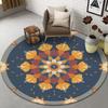 Abstract Round Living Room Carpet - Modern Floor Mat for Coffee Table, Hanging Basket, or Bedside Rug