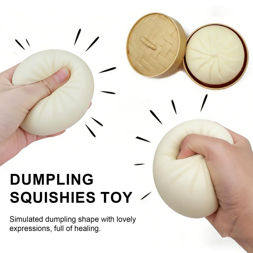 Realistic Giant Steamed Bun, A Slow- Dough Ball Designed For Stress Relief.