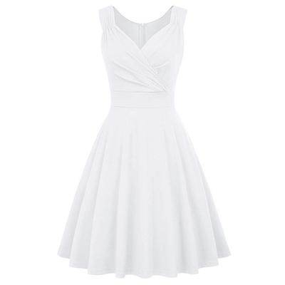 Women's Dresses Vintage Elegant Sleeveless V Neck Party Cocktail Swing Dress