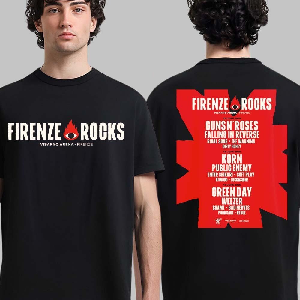 Firenze Rocks Festival 2026 At Visarno Arena From June 12 To 15 2026 T-Shirt XXXL