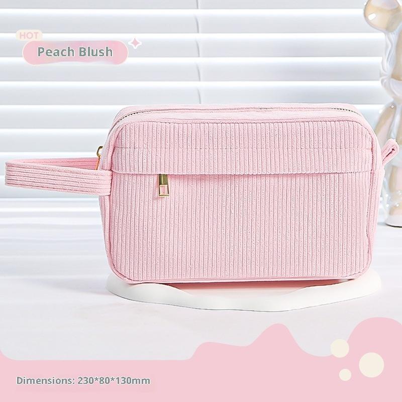 Корейская версия, простой вельветовый пенал-органайзер в стиле дофамин, высококлассный и эстетичный, пенал большой емкости