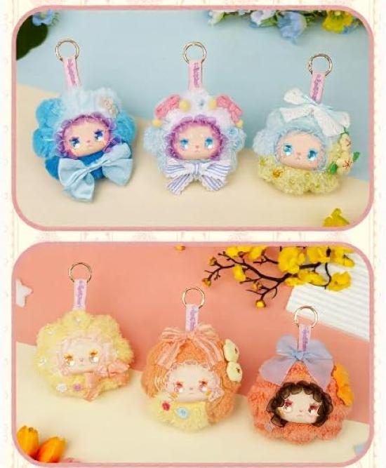 LOVELY EMMA Saisai Hanarei Series Mascot Plush Toy Blind Box Lovebu Plush Toy Lovebu Doll Glass Face Fluffy Wavy Lace Colorful Colors Ribbon 8 Types 2