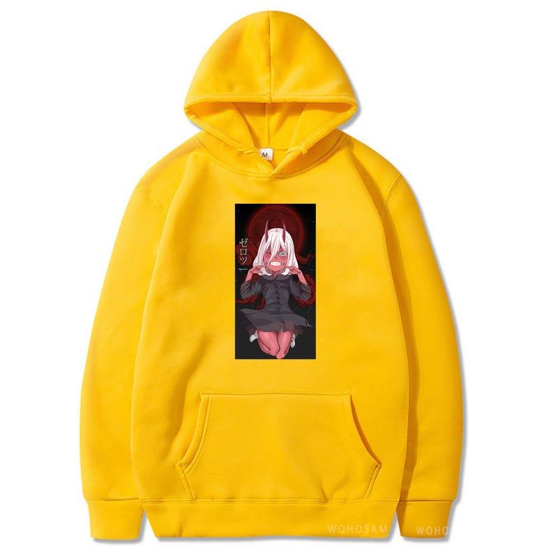 DARLING in The FRANXX Hoodie Men's and Women's Harajuku Pullover Street Wear Unisex Autumn Winter Plushed Brand Sweater