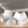 Y-Shaped Plastic Ventilation Tee Joint for Bathroom Heater, Exhaust, and Range Hood - Fresh Air Flow, 100mm