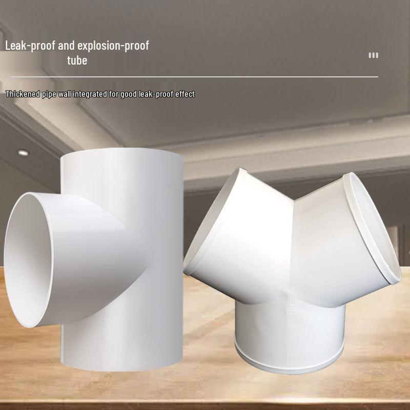 Y-Shaped Plastic Ventilation Tee Joint for Bathroom Heater, Exhaust, and Range Hood - Fresh Air Flow, 100mm