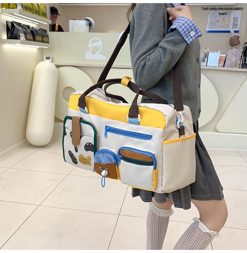 Women’s Large Capacity Color Block Gym & Travel Handbag