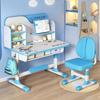 Kids' Study Desk & Chair Set with Storage - Metal Legs