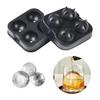 6-Ball Ice Cube Tray & Mold: Quick-Freeze Spherical Ice Maker with Easy Demolding Lid and Funnel