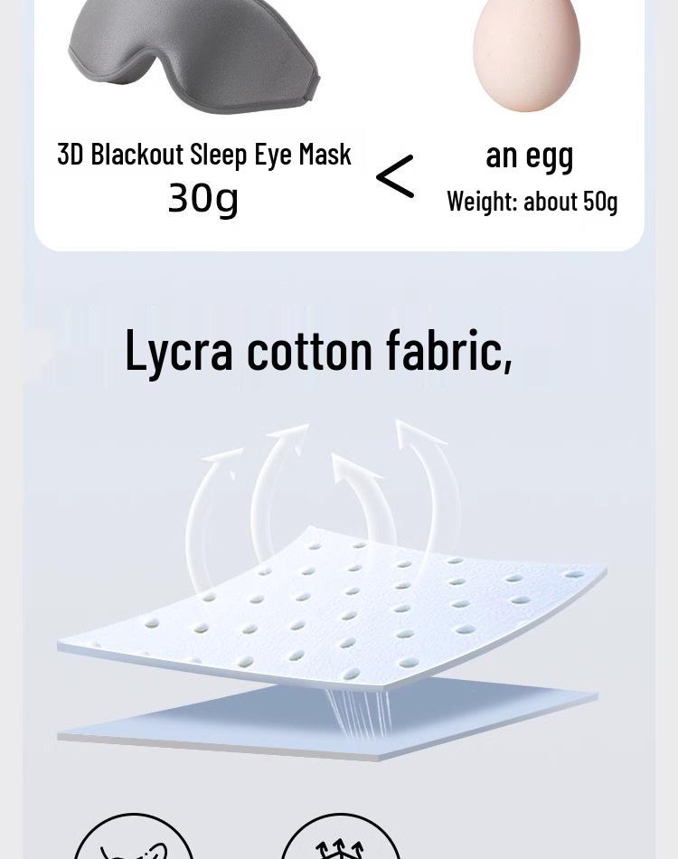 3D Light Blocking Eye Mask for Sleep and Naps, Relieves Eye Fatigue: Unisex Adult Eye Protection
