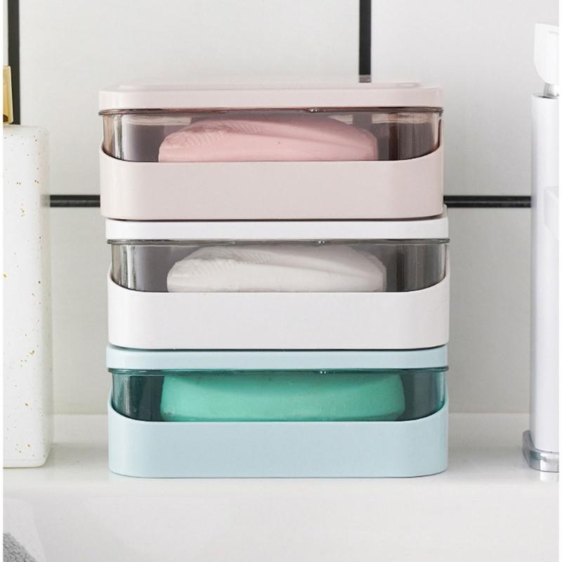 Kompakter, versiegelter Seifenbehälter für Fitnessstudio-Besucher, wasserdichte Kunststoff-Aufbewahrungsbox mit Belüftungslöchern