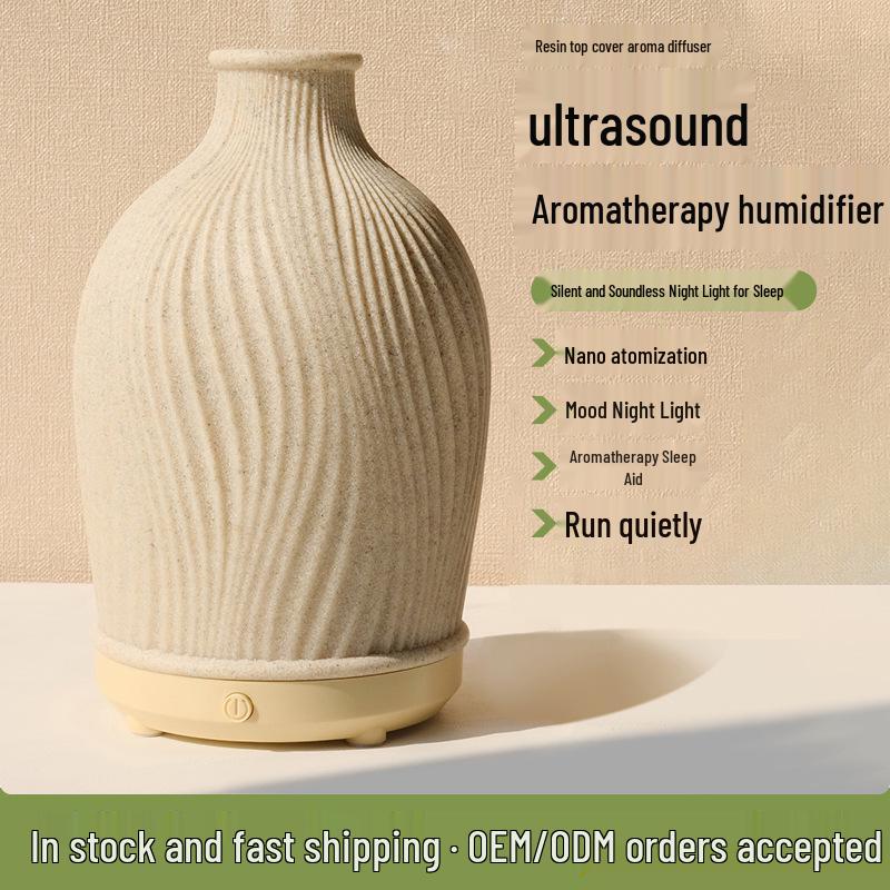 Smart Ultrasonic Wood Grain Aromatherapy Humidifier & Incense Burner