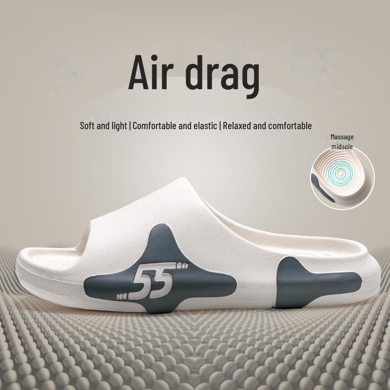 

Мужские нескользящие сандалии Jieliya EVA - удобные летние тапочки для использования в помещении и на улице 40-41 (fits 39-40) белый/серый