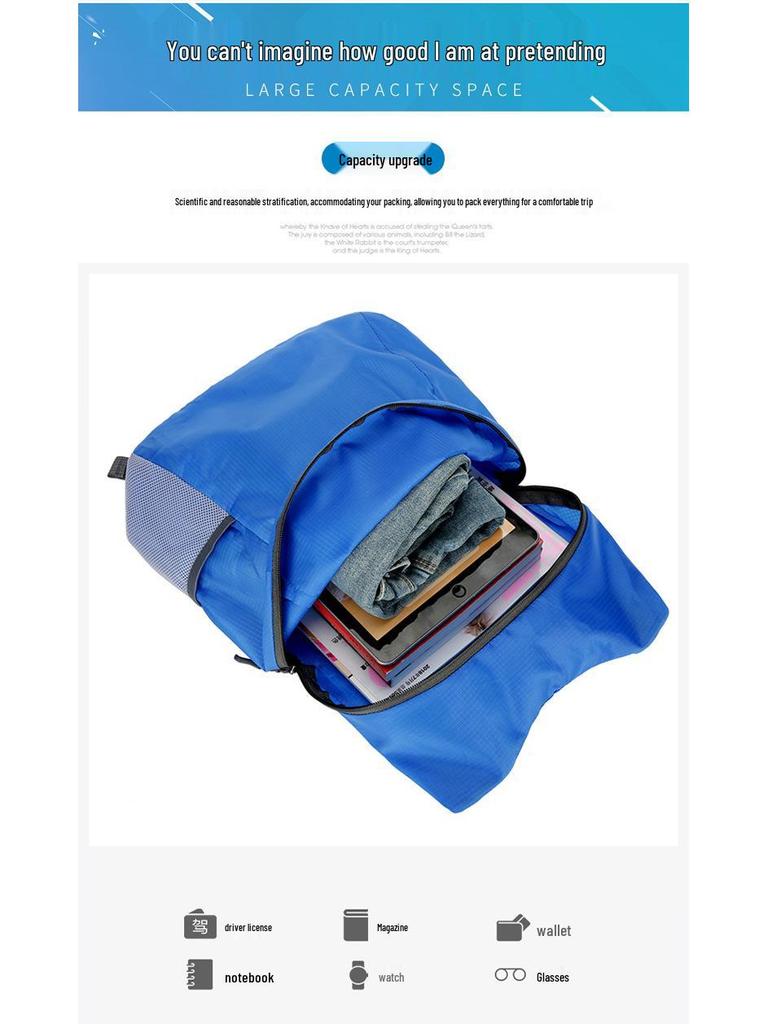 Unisex Ultralight Foldable Travel Backpack with Custom Logo