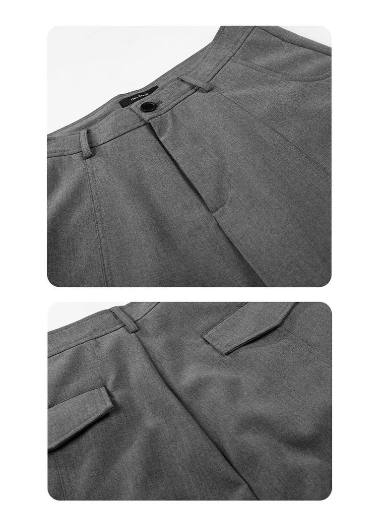 Yongfang Unisex Wide-Leg Casual Suit Pants