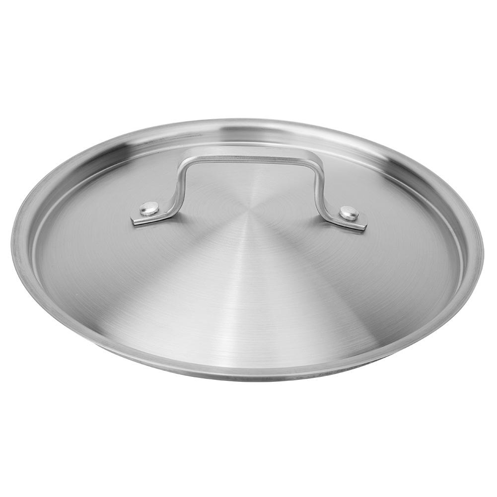 304/403 Stainless Steel Three Layer Flat Non Stick Frying Pan 24cm with Pot Cover