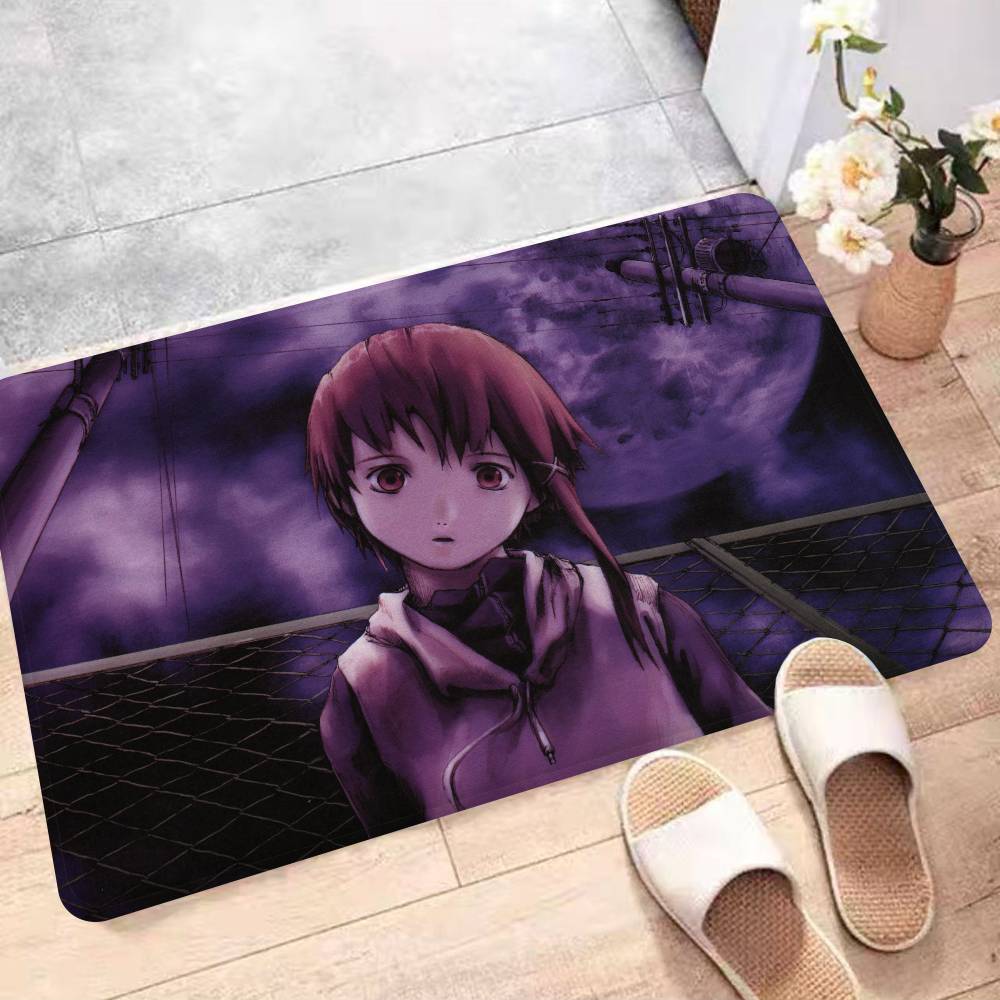 Lain Anime-Filmzimmermatten, waschbar, rutschfest, für Wohnzimmer, Sofa, Stühle, Küche, Alfombra