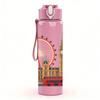 1PC London Ferris Wheel Scene 750ml Color Plastic Sports Water Bottle Leakproof Flip Straw Lid For Sports Office Home Use