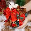 5/1Pcs Christmas Bows with Bells Mini Christmas Bowknot DIY Craft Gift Ornaments Xmas Tree Hanging Decor New Year Home Decor