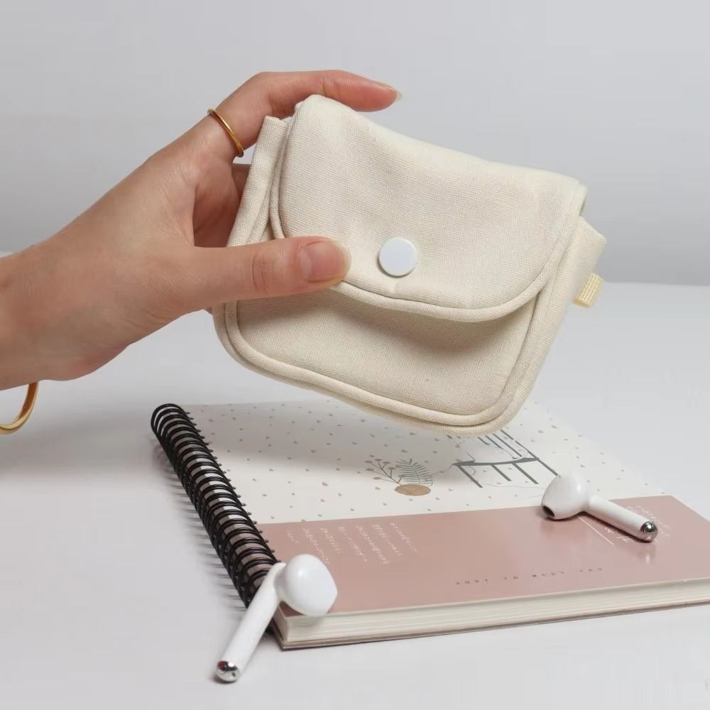 Card Organizer Student Simplicity Wallet Solid Color Portable Card Holder  Makeup Bag