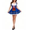 Women's Oktoberfest Maid Dress Costume Traditional Style Mini Dress with Off Shoulder Top Corset Detail and Flared Skirt for Festival