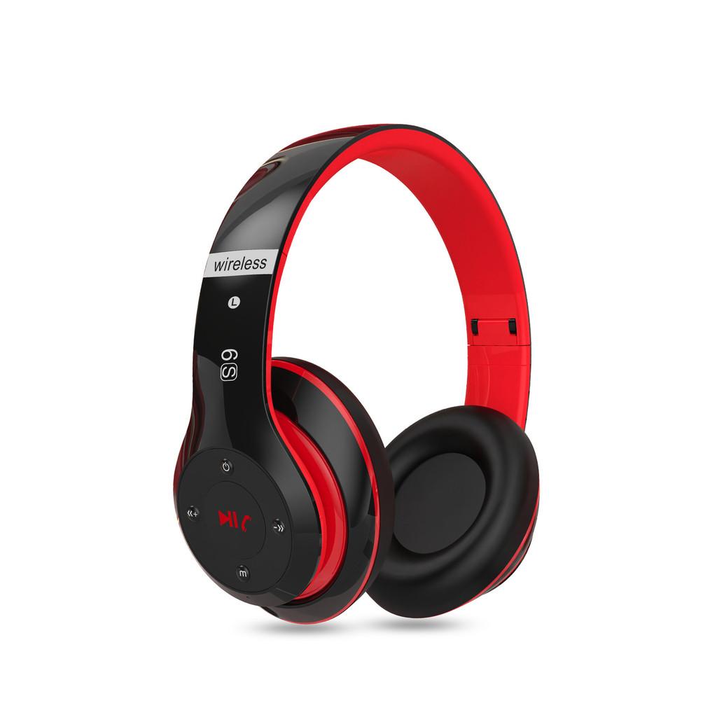 

New A6s Wireless Bluetooth Headphones With 5.0 Chip Premium Sound Quality For Gaming And Music червоний