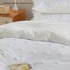3pcs  Korean Style Bedding Set Double Duvet Cover Set 220x240 Solid Twist Cotton King Size Bedding Set Quilt Cover Set