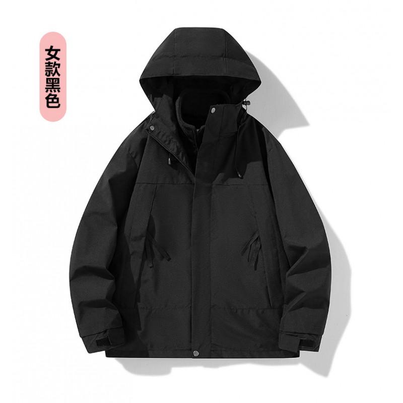 Men Women Waterproof 3-in-1 Hooded Outdoor Jacket With 320g Fleece Liner Hiking Camping Skiing Winter