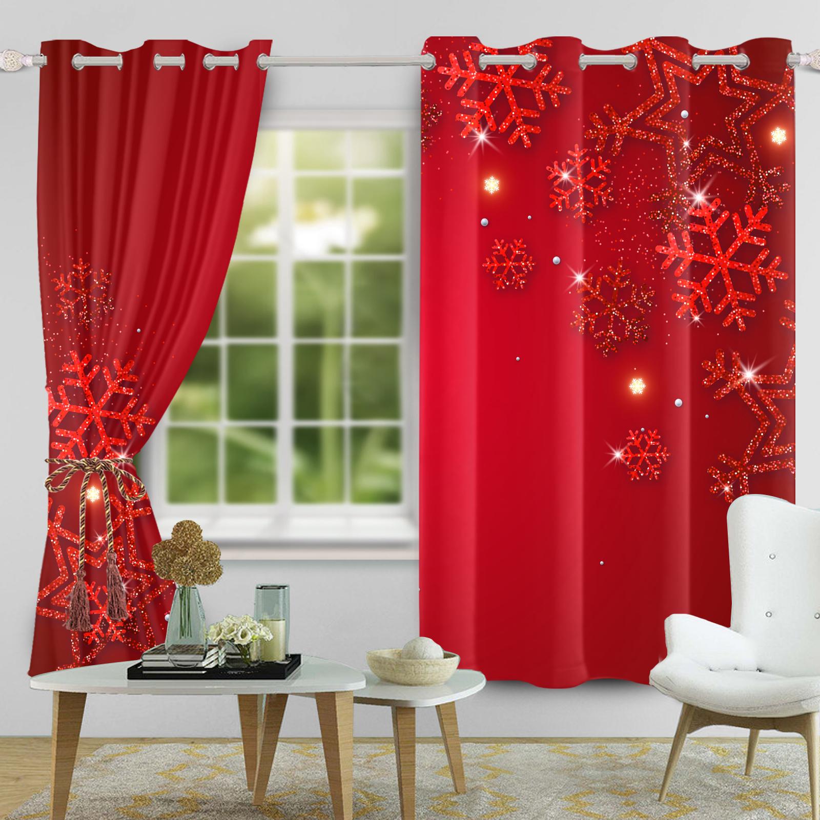 

Зимние Рождественские Шторы Шторы с Принтом Снеговика Для Гостиной Спальни Фестиваль Дом Блэкаут Оконные Шторы с Люверсами 53x115cm 2pcs&Grommet Top