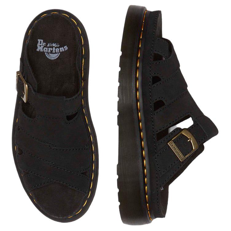 Dr. Martens Maxxy Fashion Comfortable Anti-Wear Slide Sandals Unisex Sandals Black 41125001