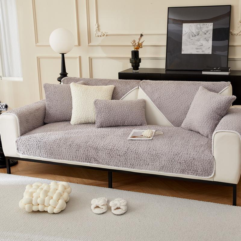 New Thicken Plush Sofa Covers Stones Shape Sofe Cover Anti-slip Couch Protector Slipcover Removable Sofa Cushion for Living Room