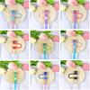 12 Pack Replacement Swirl Straws and Diamond Straw Cover for Stanley Tumbler Cups, with Cleaning Brush, Compatible with 40 oz Stanley Water Jug, 12