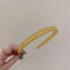 Pastoral Style Colorful Non-Slip Hairband with Teeth - Energetic Jelly Hair Clip & Face Washing Headband.