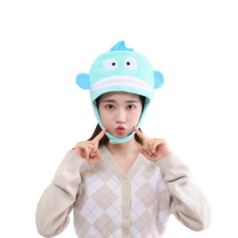 Halloween strange fish hood hat, plush hood, photo props, photo props, cartoon hood