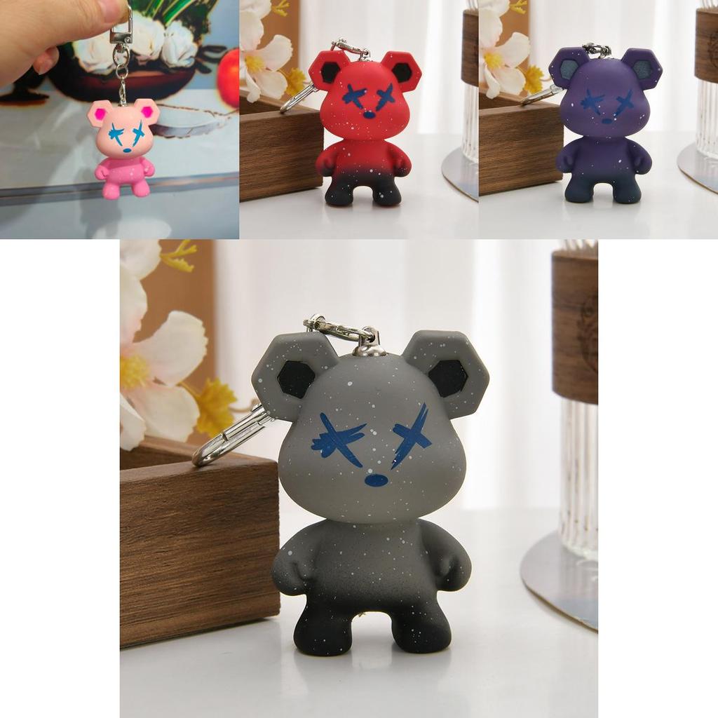 Acrylic Starry Bear Chameleon Keychain With Color Change Effect For Gifts And Travel