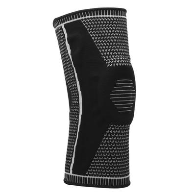 Kniebandage Gestrickte Nylonhülle mit Silikonpolster zum Trainieren Laufen Sport Schutz Schwarz