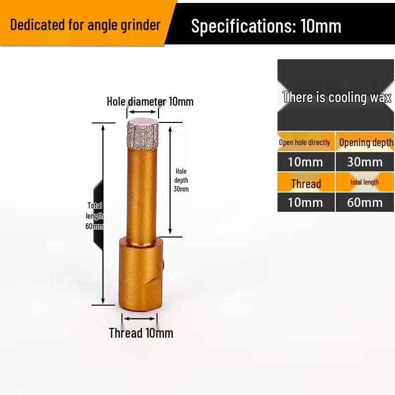 Dual-Purpose Angle Grinder Drill Bit for Porcelain, Granite, and Vitrified Tiles