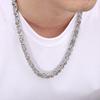 Hip Hop Special Byzantine Chain Necklace for Men Women 8MM Thick Imperial Chain Stainless Steel Jewelry Chunky Trendy Accessory